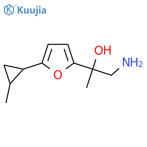 1-amino-2-5-(2-methylcyclopropyl)furan-2-ylpropan-2-ol structure