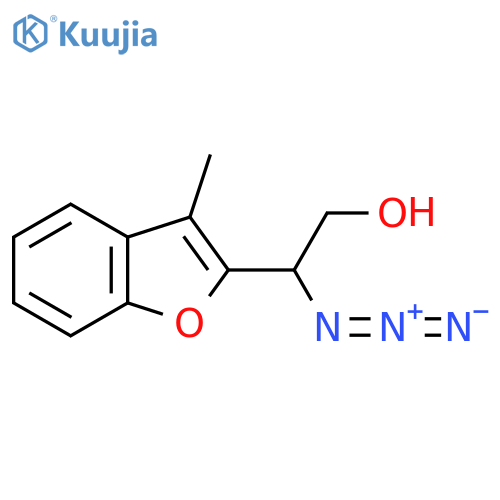 2-azido-2-(3-methyl-1-benzofuran-2-yl)ethan-1-ol structure