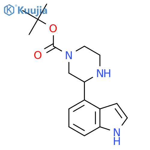 tert-butyl 3-(1H-indol-4-yl)piperazine-1-carboxylate structure