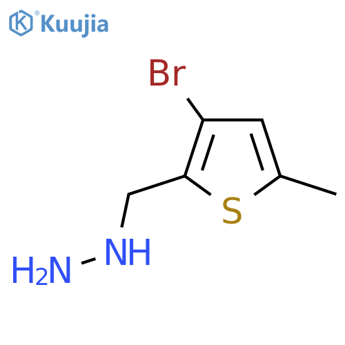 (3-bromo-5-methylthiophen-2-yl)methylhydrazine structure