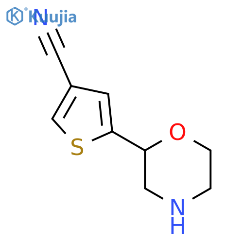 5-(morpholin-2-yl)thiophene-3-carbonitrile structure