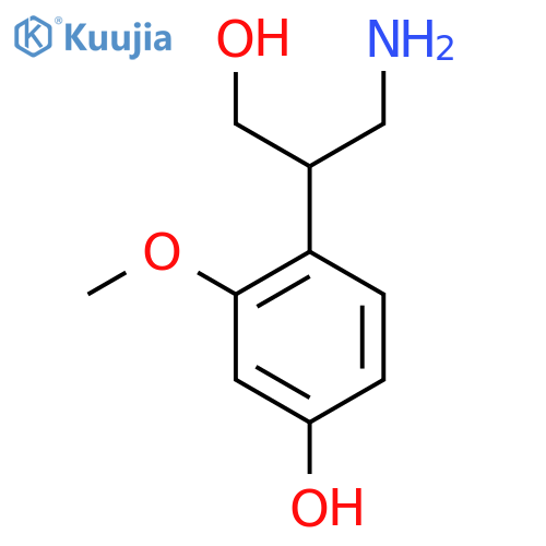 4-(1-amino-3-hydroxypropan-2-yl)-3-methoxyphenol structure
