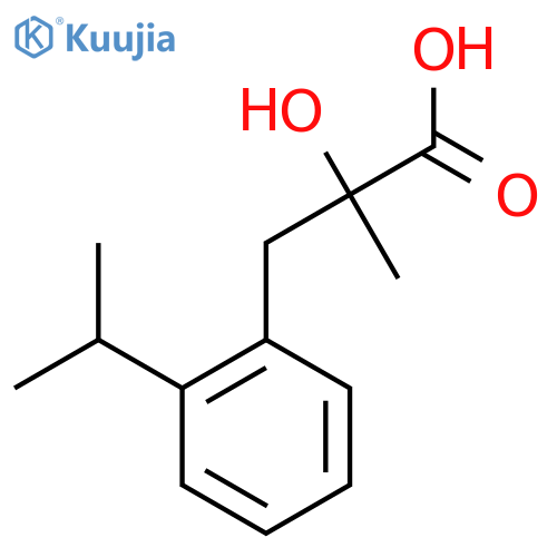 2-hydroxy-2-methyl-3-2-(propan-2-yl)phenylpropanoic acid structure
