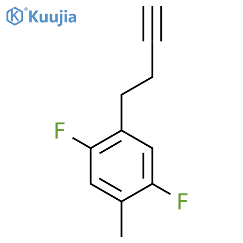 1-(But-3-yn-1-yl)-2,5-difluoro-4-methylbenzene structure