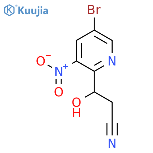3-(5-bromo-3-nitropyridin-2-yl)-3-hydroxypropanenitrile structure