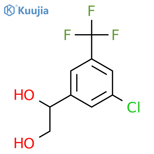 1-3-chloro-5-(trifluoromethyl)phenylethane-1,2-diol structure