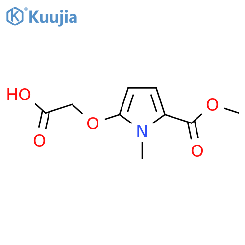 2-{5-(methoxycarbonyl)-1-methyl-1H-pyrrol-2-yloxy}acetic acid structure