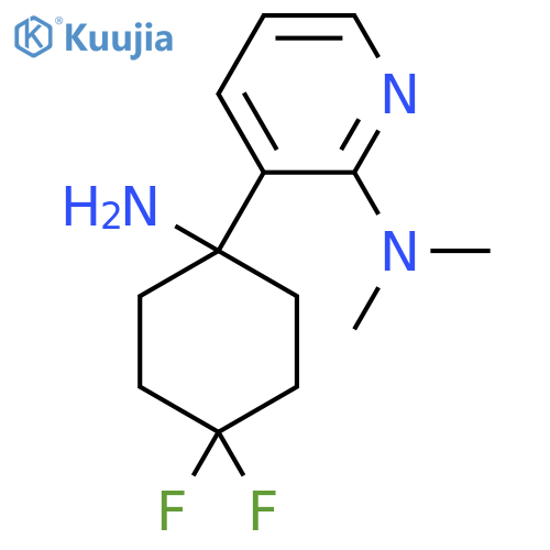 3-(1-amino-4,4-difluorocyclohexyl)-N,N-dimethylpyridin-2-amine structure