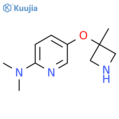 N,N-dimethyl-5-(3-methylazetidin-3-yl)oxypyridin-2-amine structure