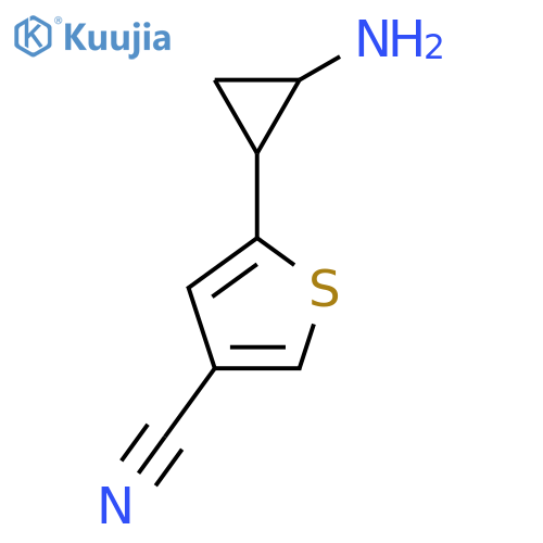 5-(2-aminocyclopropyl)thiophene-3-carbonitrile structure