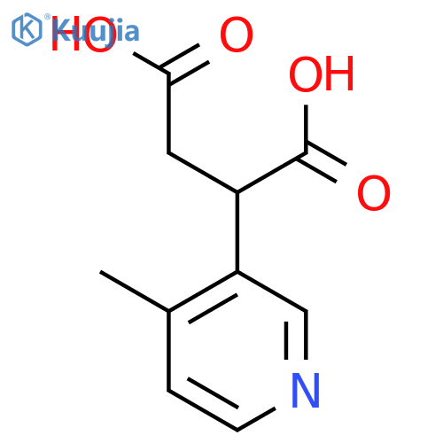 2-(4-methylpyridin-3-yl)butanedioic acid structure