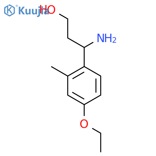 3-amino-3-(4-ethoxy-2-methylphenyl)propan-1-ol structure