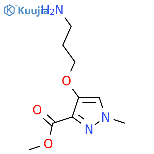 methyl 4-(3-aminopropoxy)-1-methyl-1H-pyrazole-3-carboxylate structure