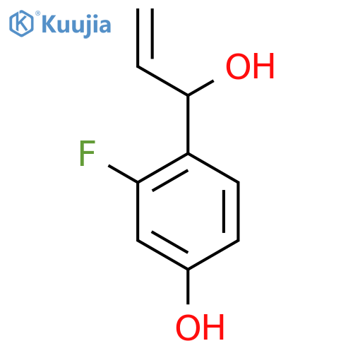 3-fluoro-4-(1-hydroxyprop-2-en-1-yl)phenol structure