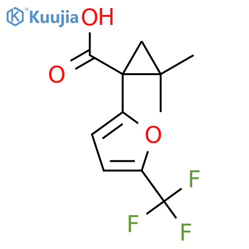 2,2-dimethyl-1-5-(trifluoromethyl)furan-2-ylcyclopropane-1-carboxylic acid structure