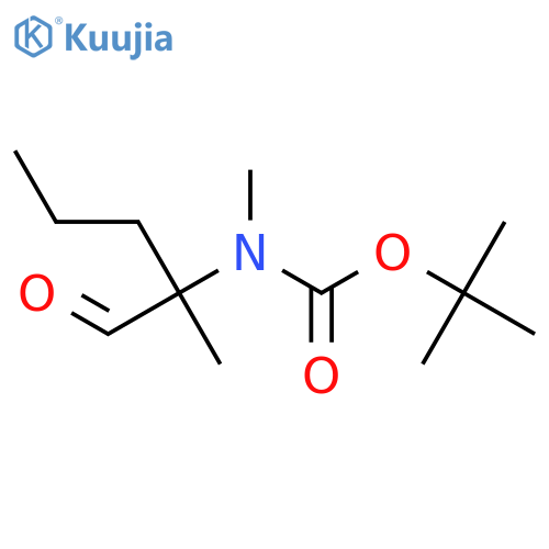 tert-butyl N-methyl-N-(2-methyl-1-oxopentan-2-yl)carbamate structure
