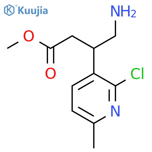 methyl 4-amino-3-(2-chloro-6-methylpyridin-3-yl)butanoate structure