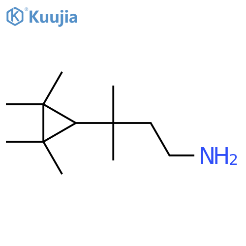 3-methyl-3-(2,2,3,3-tetramethylcyclopropyl)butan-1-amine structure