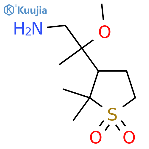 3-(1-amino-2-methoxypropan-2-yl)-2,2-dimethyl-1lambda6-thiolane-1,1-dione structure