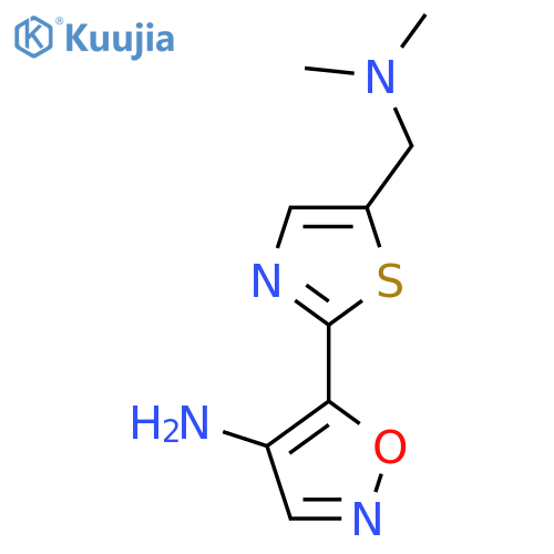 5-{5-(dimethylamino)methyl-1,3-thiazol-2-yl}-1,2-oxazol-4-amine structure