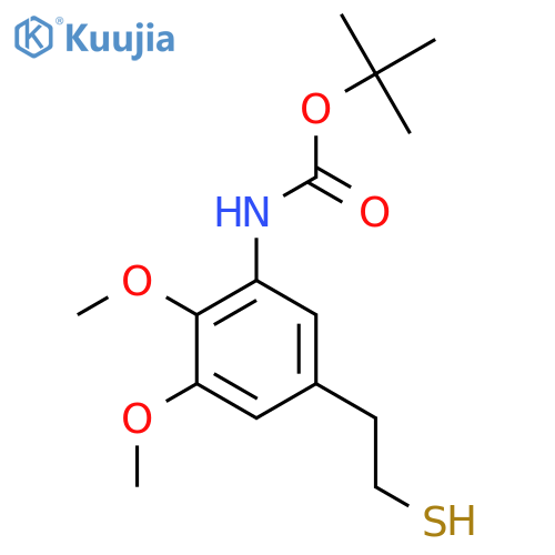 tert-butyl N-2,3-dimethoxy-5-(2-sulfanylethyl)phenylcarbamate structure