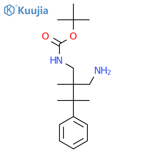 tert-butyl N-2-(aminomethyl)-2,3-dimethyl-3-phenylbutylcarbamate structure