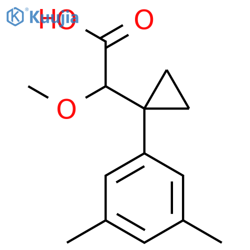 2-1-(3,5-dimethylphenyl)cyclopropyl-2-methoxyacetic acid structure