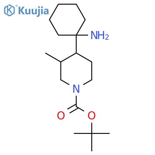 tert-butyl 4-(1-aminocyclohexyl)-3-methylpiperidine-1-carboxylate structure