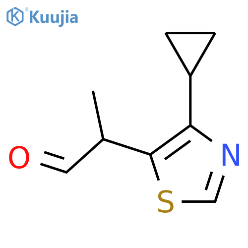 2-(4-cyclopropyl-1,3-thiazol-5-yl)propanal structure