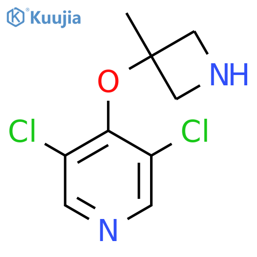 3,5-dichloro-4-(3-methylazetidin-3-yl)oxypyridine structure