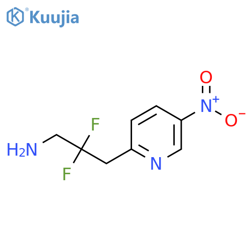 2,2-difluoro-3-(5-nitropyridin-2-yl)propan-1-amine structure