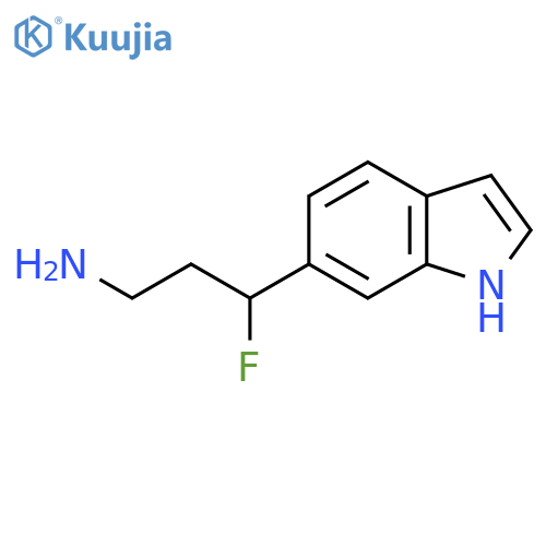 3-fluoro-3-(1H-indol-6-yl)propan-1-amine structure