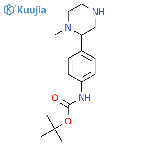 tert-butyl N-4-(1-methylpiperazin-2-yl)phenylcarbamate structure