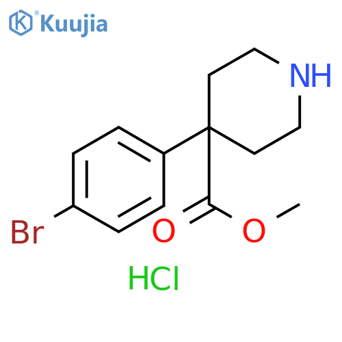 methyl 4-(4-bromophenyl)piperidine-4-carboxylate hydrochloride structure