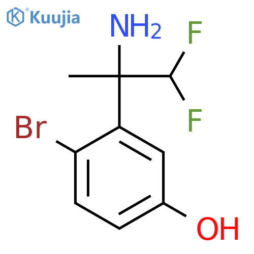 3-(2-amino-1,1-difluoropropan-2-yl)-4-bromophenol structure