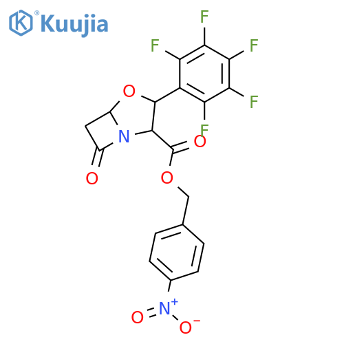 4-Oxa-1-azabicyclo[3.2.0]heptane-2-carboxylic acid, 7-oxo-3-(2,3,4,5,6-pentafluorophenyl)-, (4-nitrophenyl)methyl ester, (2R,3R,5R)- structure