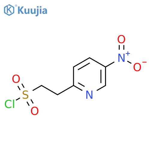 2-(5-nitropyridin-2-yl)ethane-1-sulfonyl chloride structure
