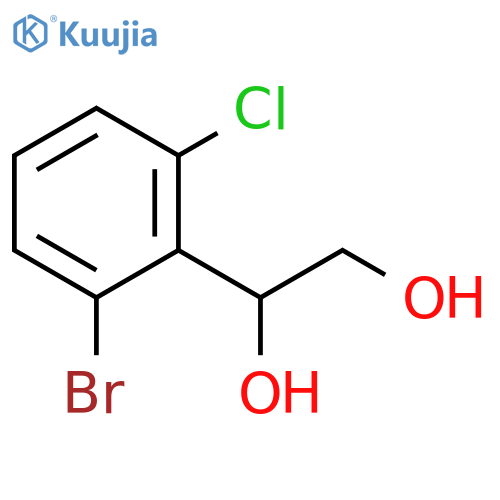 1-(2-bromo-6-chlorophenyl)ethane-1,2-diol structure