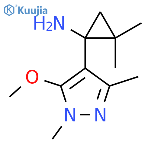 1-(5-methoxy-1,3-dimethyl-1H-pyrazol-4-yl)-2,2-dimethylcyclopropan-1-amine structure