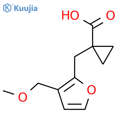 1-{3-(methoxymethyl)furan-2-ylmethyl}cyclopropane-1-carboxylic acid structure