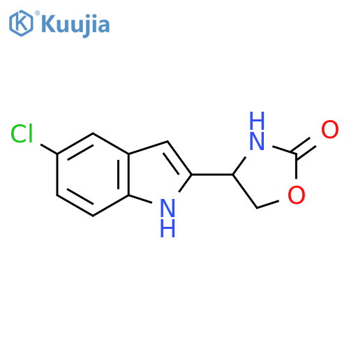 4-(5-chloro-1H-indol-2-yl)-1,3-oxazolidin-2-one structure
