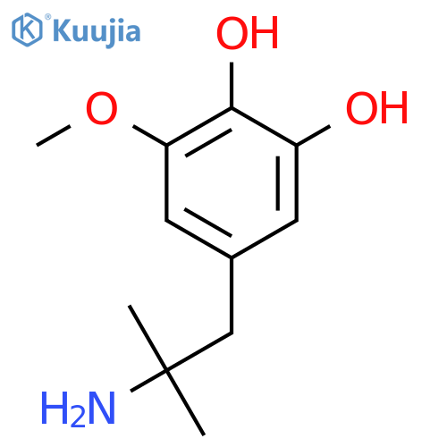 5-(2-amino-2-methylpropyl)-3-methoxybenzene-1,2-diol structure