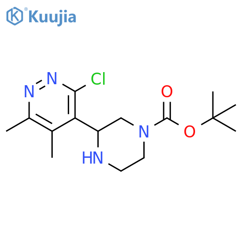 tert-butyl 3-(3-chloro-5,6-dimethylpyridazin-4-yl)piperazine-1-carboxylate structure