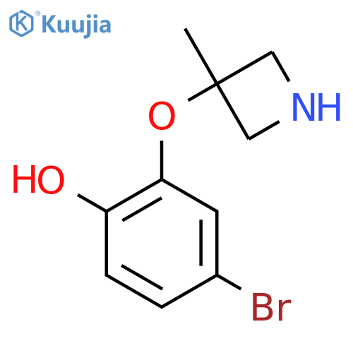 4-bromo-2-(3-methylazetidin-3-yl)oxyphenol structure