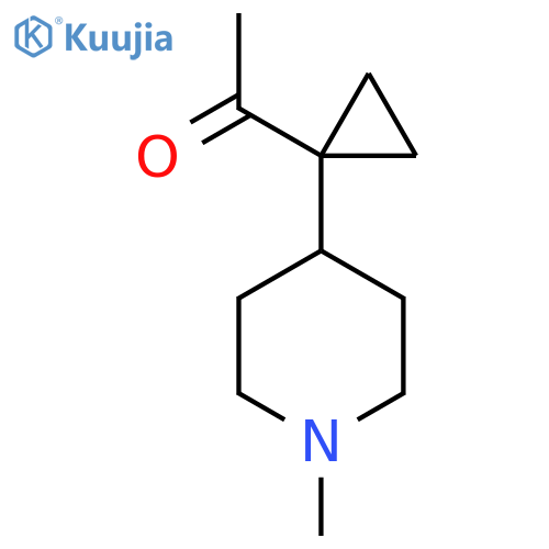 1-1-(1-methylpiperidin-4-yl)cyclopropylethan-1-one structure