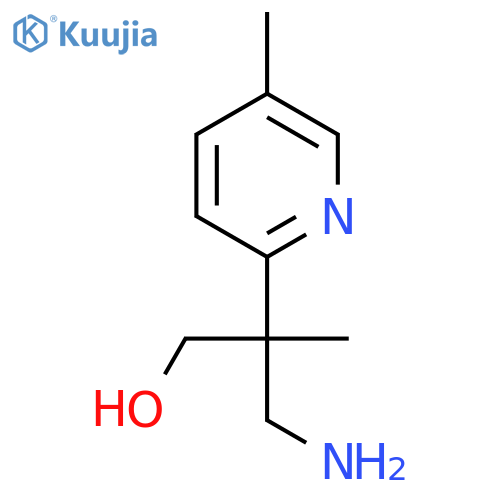 3-amino-2-methyl-2-(5-methylpyridin-2-yl)propan-1-ol structure