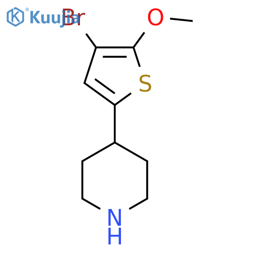 4-(4-bromo-5-methoxythiophen-2-yl)piperidine structure