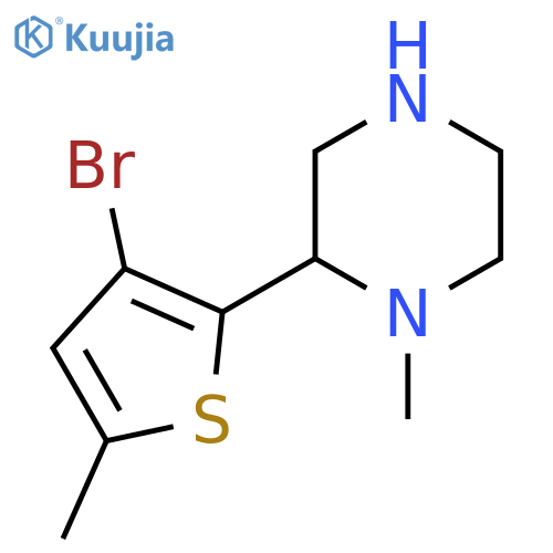 2-(3-bromo-5-methylthiophen-2-yl)-1-methylpiperazine structure