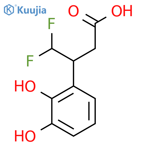 3-(2,3-dihydroxyphenyl)-4,4-difluorobutanoic acid structure