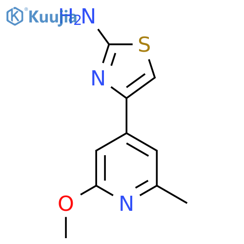 4-(2-methoxy-6-methylpyridin-4-yl)-1,3-thiazol-2-amine structure